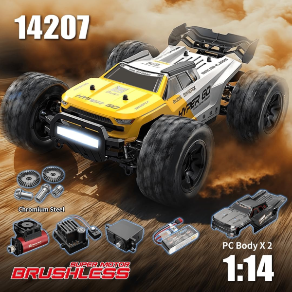 MJX 14207 Hyper Go Безколлекторная RTR 4WD 1:14 Радиоуправляемая машинка (80 км/час) - изображение 2