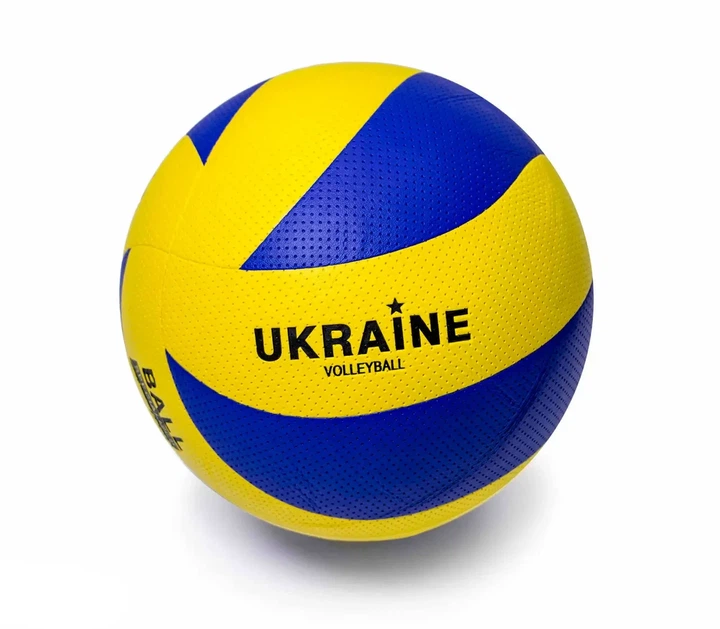 Волейбольный мяч MINKSA Ukraine, размер 5, PU, клееный бесшовный, жёлто-синий (002-2-1) - изображение 2