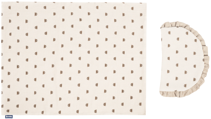 Комплект для коляски Sensillo Muslin подушка + ковдра бежевий (5903076323439) - зображення 2