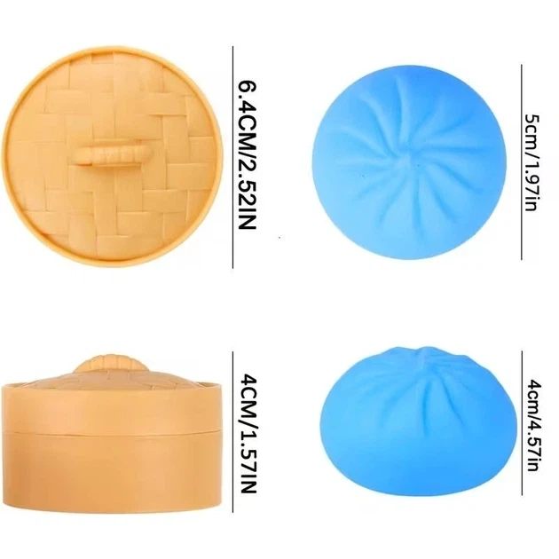 Игрушка 6 см. однотонный сквеш пельмень Dumpling, Mystery Dumpling, Squishies Dumpling - Фото 1 Игрушка 6 см. однотонный сквеш пельмень Dumpling, Mystery Dumpling, Squishies Dumpling - изображение 1