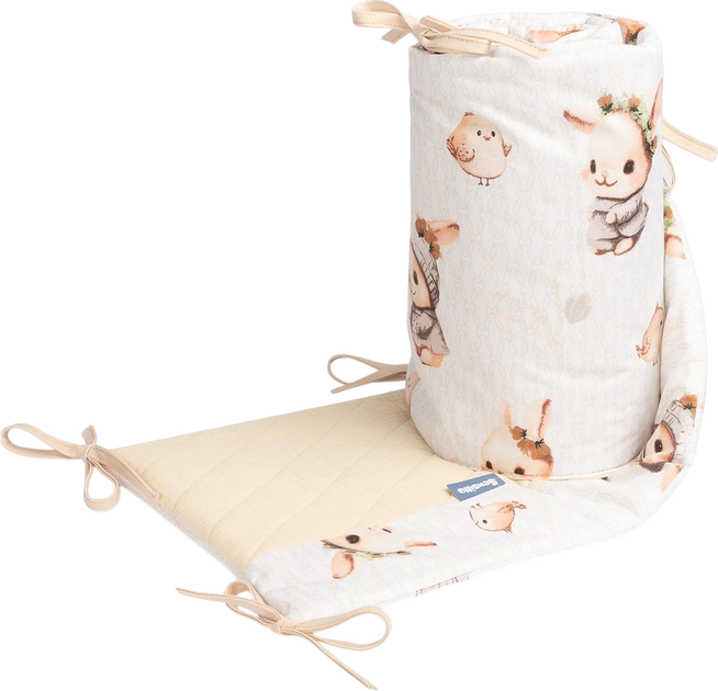 Ochraniacz do łóżeczka Sensillo Muslin Króliczki Beżowy (5908310398785) - obraz 2