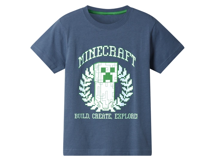 Пижама (футболка и шорты) для мальчика Disney Minecraft 481407 110-116 см (4-6 years) Синий - изображение 2