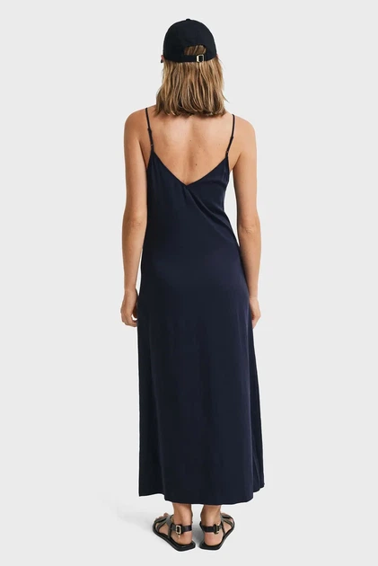 Жіноча темно-синя сукня SLIP DRESS Gant 40 4503383 - изображение 2