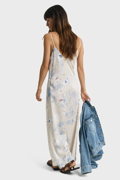 Жіноча біла сукня з візерунком FLORAL PRINT SLIP DRESS Gant 36 4503381 - Фото 2 Жіноча біла сукня з візерунком FLORAL PRINT SLIP DRESS Gant 36 4503381 - изображение 2