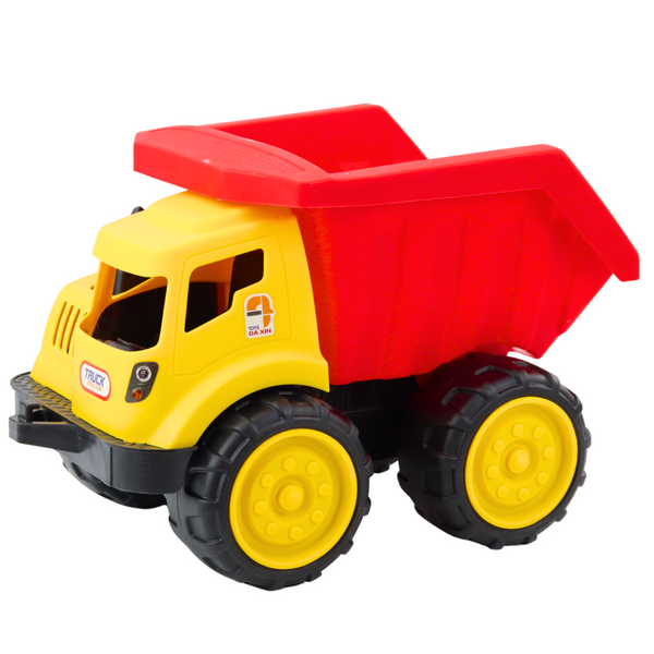 Duża wywrotka LEAN Toys do piasku z funkcją wysypu Pojazd budowlany Czerwono-Żółta (703929) (5905991053408) - obraz 2