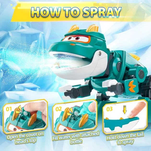 Игрушка динозавр Super Wings Dinosaur Tino Тино: звук, свет, водяной пар, новый герой Season 6 (760437) - Фото 3 Игрушка динозавр Super Wings Dinosaur Tino Тино: звук, свет, водяной пар, новый герой Season 6 (760437) - изображение 3