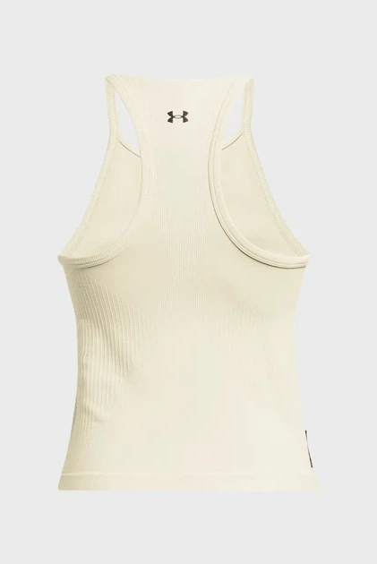 Жіночий бежевий топ Vanish Elite Seamless Tank Under Armour SM 1383652-273 - зображення 6