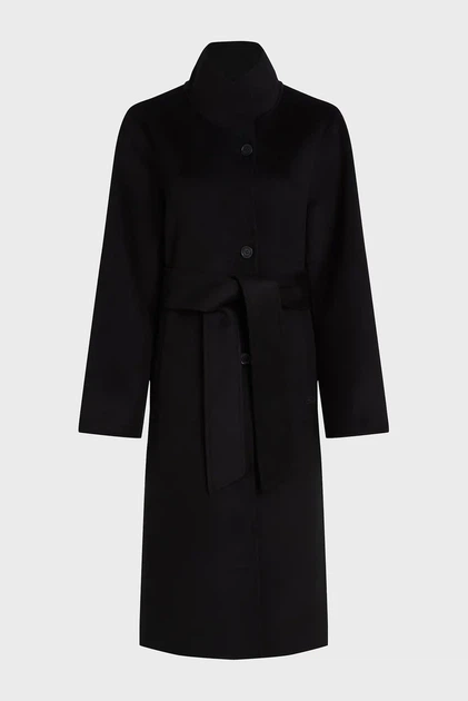 Жіноче чорне вовняне пальто Karl Lagerfeld 46 245W1501 - изображение 5