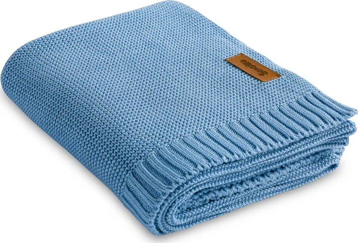 Дитячий плед Sensillo бамбуково-бавовняний блакитний 80 x 100 см (5903076306982) - зображення 2