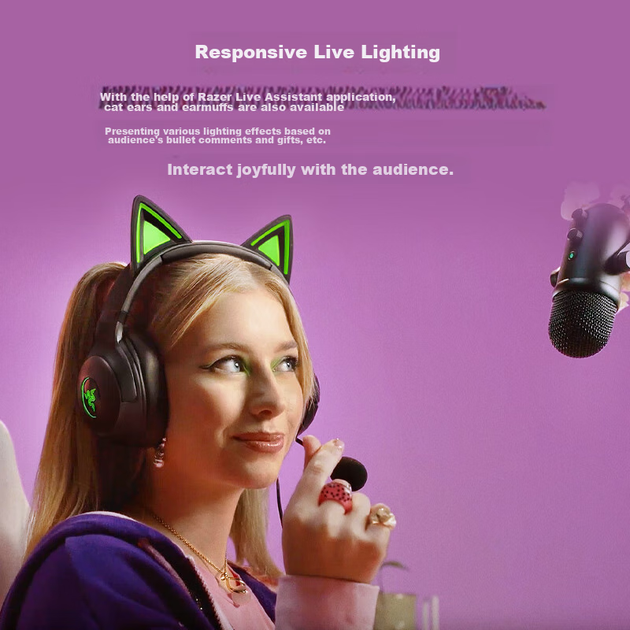Наушники Razer Kraken Kitty V2 Black - Фото 6 Наушники Razer Kraken Kitty V2 Black - изображение 6