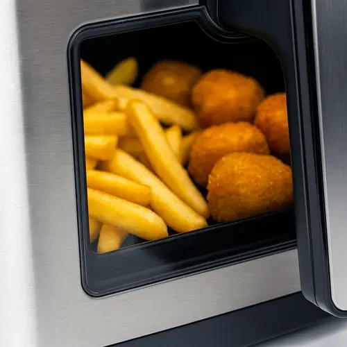 Аэрофритюрница без масла RUHHY 25512 XXL 8 л — Air Fryer, 10 программ, сенсорное управление, антипригарная чаша - изображение 5