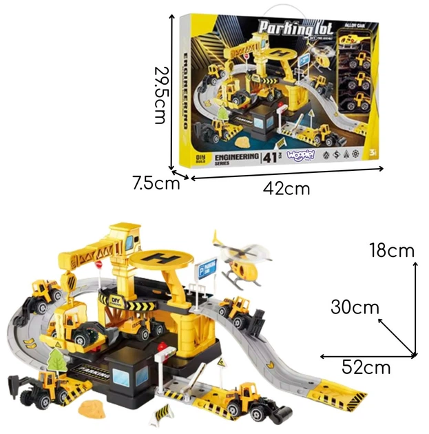 Parking firmy budowlanej Woopie Roboty Drogowe 41 element (56928) (5906280656928) - obraz 3
