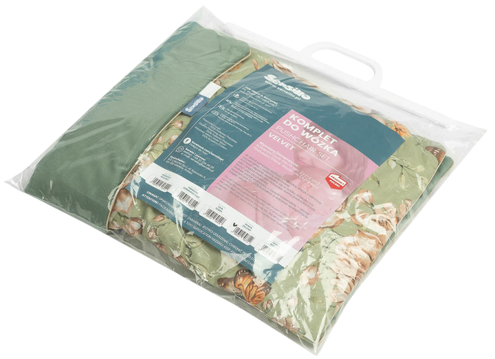 Komplet do wózka Sensillo Velvet poduszka + koc zielony (5908310396712) - obraz 4