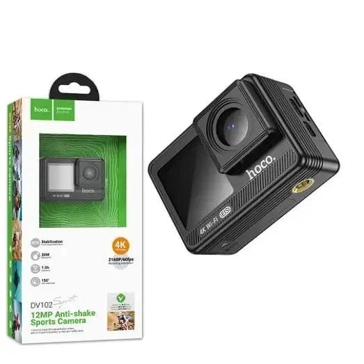 Екшн камера Hoco DV102 4K anti-shake sports camera Black - Фото 4 Екшн камера Hoco DV102 4K anti-shake sports camera Black - изображение 4