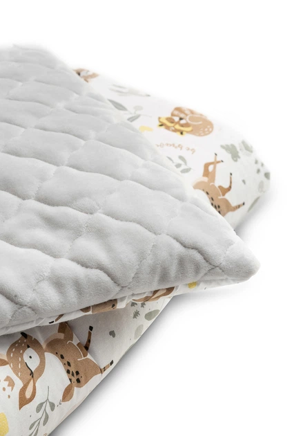 Комплект дитячий Sensillo Plusz Karo Подушка 35 x 25 см + Ковдра 95 x 75 см (5908310388465) - зображення 2