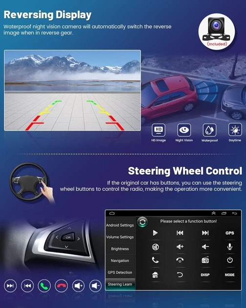 Штатна автомагнітола Hikity для Opel Corsa Astra Meriva Vivaro Combo Antara / 7" / Сенсорна / 2/32Гб / Android 13 / Apple CarPlay / Android Auto / Bluetooth / WI-FI / GPS / USB b5 - Б/В - зображення 7