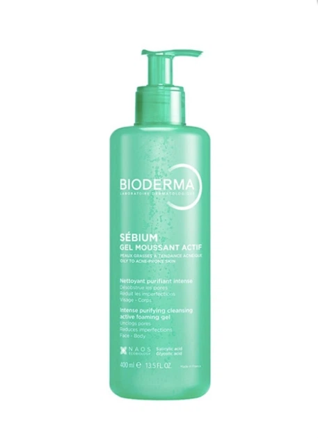 Очищувальний гель Bioderma Sebium gel Actif 400 мл для жирної та схильної до акне шкіри, 200 мл - Фото 1 Очищувальний гель Bioderma Sebium gel Actif 400 мл для жирної та схильної до акне шкіри, 200 мл - зображення 1