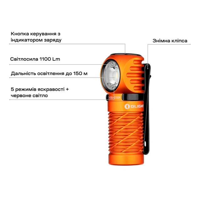 Ліхтар Olight Perun 2 Mini. Orange - зображення 9