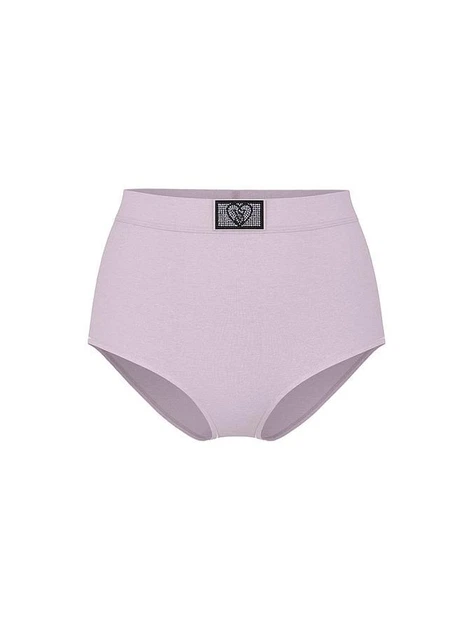 Женские трусики Victoria's Secret Logo Cotton Heart Shine Patch Modern Brief XS бузковые (2579948179541) - Фото 3 Женские трусики Victoria's Secret Logo Cotton Heart Shine Patch Modern Brief XS бузковые (2579948179541) - изображение 3
