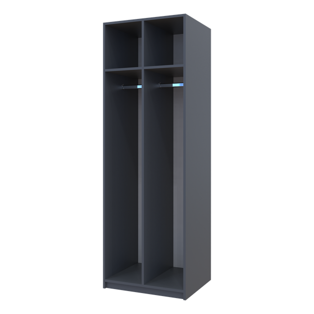 Роздягальня Doros 2-х секційна Графіт 2 ДСП 60х52х180 DRS-011613 (40512886) - Фото 9 Роздягальня Doros 2-х секційна Графіт 2 ДСП 60х52х180 DRS-011613 (40512886) - зображення 9