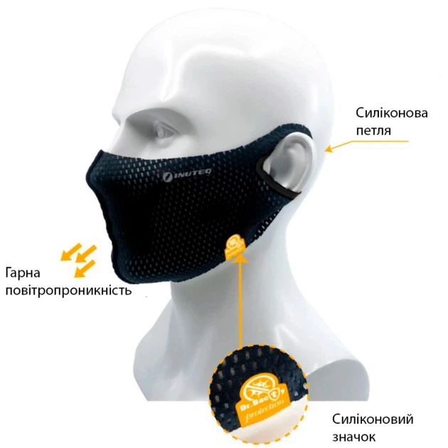 Маска Inuteq Headcool Mask L/XL Black - Фото 2 Маска Inuteq Headcool Mask L/XL Black - зображення 2