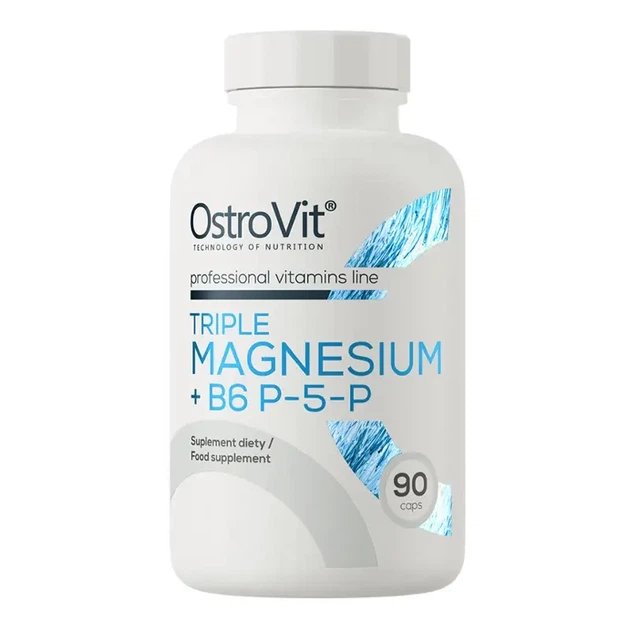 Магній OstroVit Triple Magnesium+B6 P-5-P 90 капс - Фото 1 Магній OstroVit Triple Magnesium+B6 P-5-P 90 капс - зображення 1