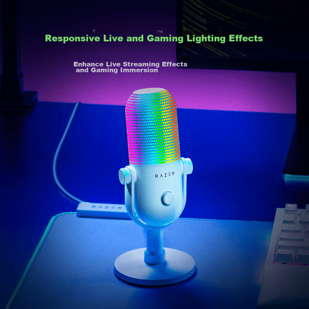 Микрофон Razer Seiren V3 Chrome RGB White - изображение 3