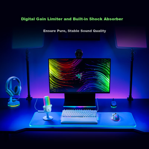 Микрофон Razer Seiren V3 Chrome RGB White - изображение 6