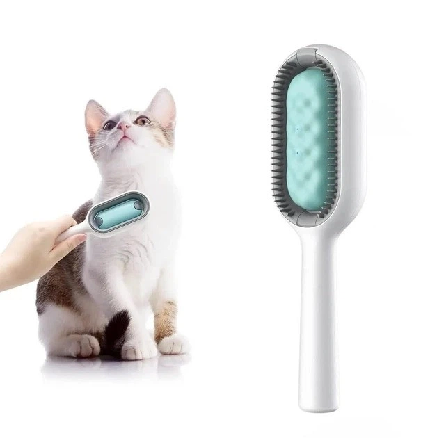 Щетка для сухого и влажного вычесывания собак и кошек Pet Gravity 4в1 Pet Grooming Comb с отсеком для воды, голубая - Фото 1 Щетка для сухого и влажного вычесывания собак и кошек Pet Gravity 4в1 Pet Grooming Comb с отсеком для воды, голубая - изображение 1