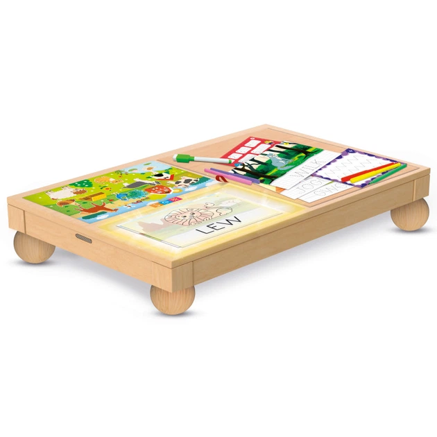 Stolik aktywności Lisciani Montessori 3w1 z podświetleniem 720164 (8008324113415) - obraz 3