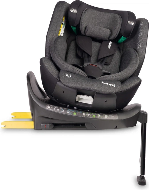 Автокрісло Caretero Lumi I-Size Isofix обертове темно-сіре 40–150 см (5903076322890) - зображення 8