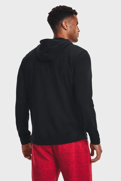 Чоловіче чорне худі UA Rival Terry LC FZ Under Armour S 1370409-001 - Фото 3 Чоловіче чорне худі UA Rival Terry LC FZ Under Armour S 1370409-001 - зображення 3