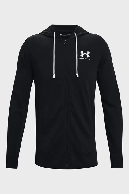 Чоловіче чорне худі UA Rival Terry LC FZ Under Armour S 1370409-001 - Фото 5 Чоловіче чорне худі UA Rival Terry LC FZ Under Armour S 1370409-001 - зображення 5
