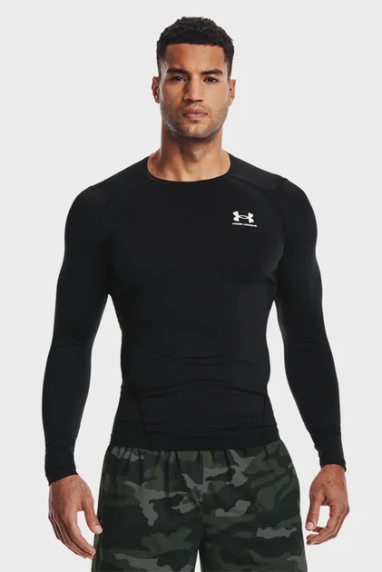 Чоловічий чорний лонгслив UA HG Armour Comp LS Under Armour M 1361524-001 - Фото 1 Чоловічий чорний лонгслив UA HG Armour Comp LS Under Armour M 1361524-001 - зображення 1
