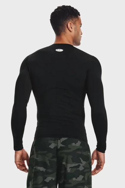 Чоловічий чорний лонгслив UA HG Armour Comp LS Under Armour M 1361524-001 - Фото 3 Чоловічий чорний лонгслив UA HG Armour Comp LS Under Armour M 1361524-001 - зображення 3
