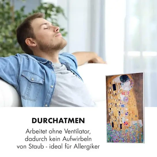 Инфракрасный обогреватель Klarstein Wonderwall Air Art Kiss 600 Вт (10034238) - изображение 5