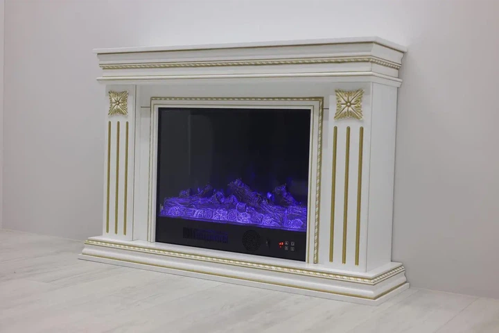 Электрический камин Valencia Gold Bluetooth звук потрескивания дров 1500Вт (10080115) - изображение 4