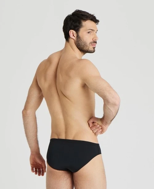 Плавки пляжні чоловічі Arena M Solid Brief Black-White 2A254 (розмір UK26/F65) - изображение 2
