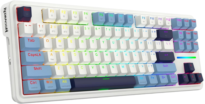 Klawiatura bezprzewodowa Redragon K728WBB-RGB-PRO Antonium Pro White (6950376728319) - obraz 2