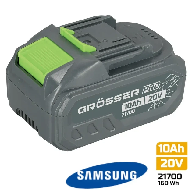 Акумуляторна батарея Grosser 10 Ач GB 210S PRO 20В Li-ion - Фото 2 Акумуляторна батарея Grosser 10 Ач GB 210S PRO 20В Li-ion - зображення 2