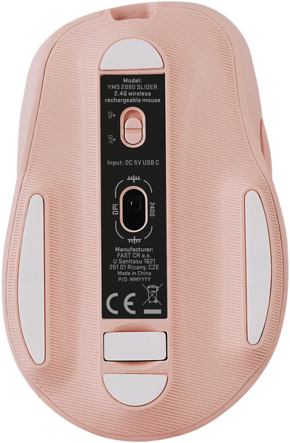 Миша Yenkee YMS 2080PK Slider 2.4G Wireless Pink (8590669328406) - зображення 2