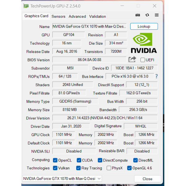 Ноутбук MSI P65 Creator 8RF 15.6" FHD/IPS 144Hz / i7-8750H (6x12) / 16 Gb / 512 Gb SSD / NVIDIA GeForce GTX1070 (8 Gb) Б/В - изображение 8