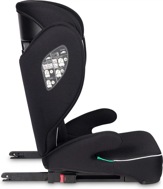 Fotelik samochodowy Caretero Breezy Fix I-Size Isofix czarny 100–150 cm (5903076323583) - obraz 9