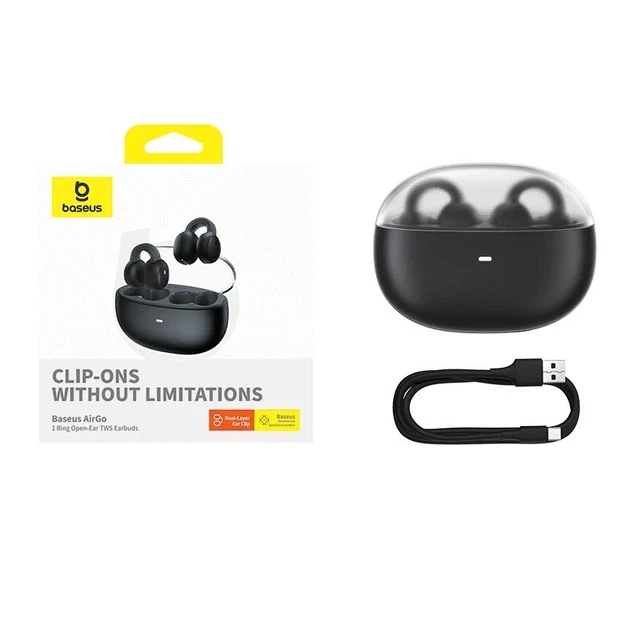 Бездротові навушники Baseus AirGo 1 Ring A00069201113-00 Black - зображення 6