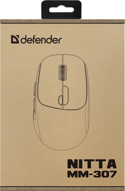 Mysz Defender Nitta MM-307 Wireless/Bluetooth White (4745090825459) - obraz 7