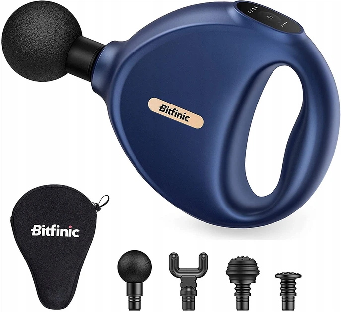 Массажный пистолет Bitfinic Mini BN-PCA004 ручной перкуссионный массажер для всего тела 4 скорости Синий - Фото 2 Массажный пистолет Bitfinic Mini BN-PCA004 ручной перкуссионный массажер для всего тела 4 скорости Синий - изображение 2