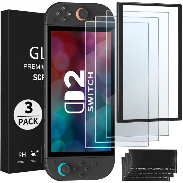 Szkło ochronne na kontroler Nintendo Switch 2 Funlab 3 szt. + narzędzia do aplikacji HRF1320 (6978095910433) - obraz 2