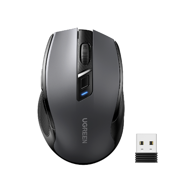Миша бездротова безшумна UGREEN MU006 Bluetooth + 2.4 ГГц, ергономічна, 6 кнопок, 4000 dpi Black - Фото 1 Миша бездротова безшумна UGREEN MU006 Bluetooth + 2.4 ГГц, ергономічна, 6 кнопок, 4000 dpi Black - изображение 1