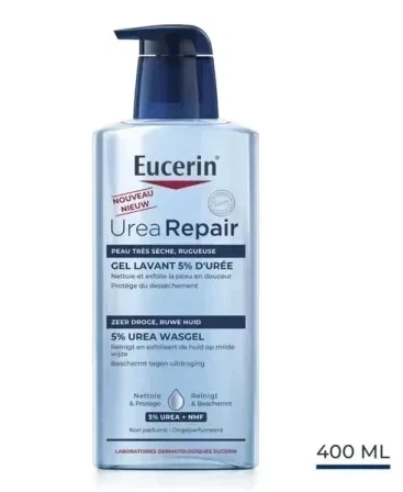 Гель для душу з сечовиною для сухої атопічної шкіри Еусерін Eucerin UreaRepair Gel Lavant 5% D'Urée 400 мл - зображення 4