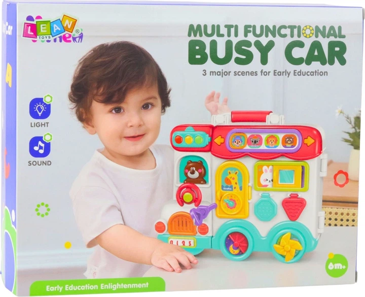 Інтерактивна машинка LEAN Toys Busy Car зі світловими та звуковими ефектами 22670 (5905991050193) - зображення 3